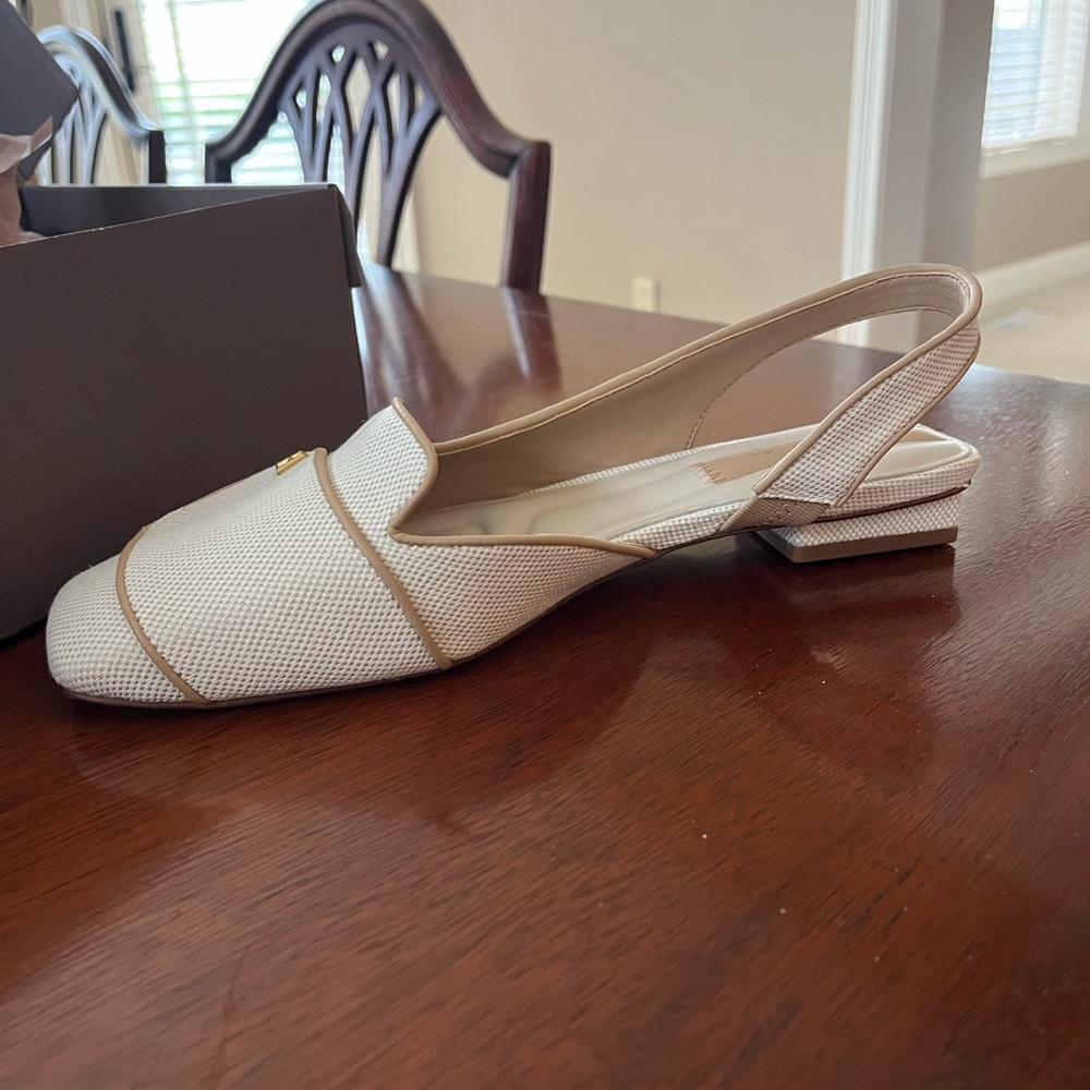 Franco Sarto Cream Slingback Flats - Picture 6 of 7